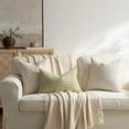 thumbnail image 2 of SUSIELADY Pack of 2 Throw Pillow Covers 18x18, Boho Textured Chenille Decorative Pillow Covers with Dots and Stripes, Square Cushion Covers for Couch, Sofa, Bed, Farmhouse Home Decor, Cream, 2 of 7