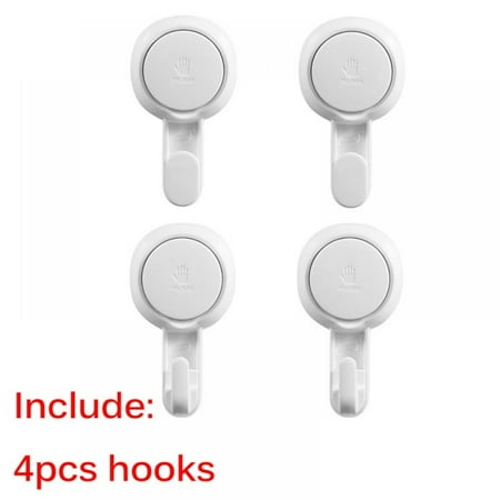 

[Clearance!]4Pack Heavy Duty Vacuum Suction Cup Hooks Specialized for Kitchen&Bathroom&Restroom Organization