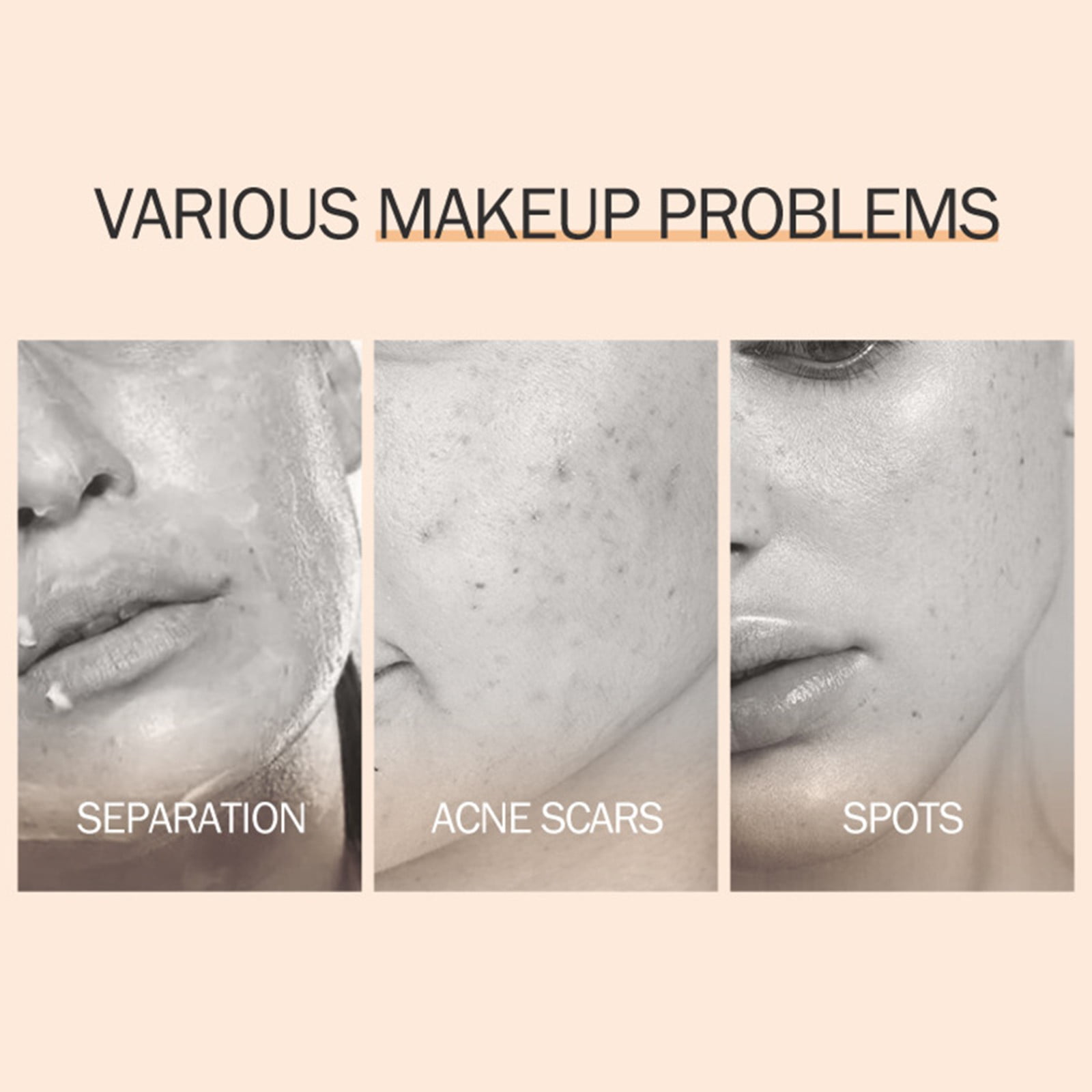 Age Concealer Skin Clearing Makeup up Cosmetics Makeup Highlighters Every Day Makeup to Face Makeup Peach under Eye Cover up Foundation It under Eye Makeup Base Foundation Gosh Cosmetics 1 Day Items