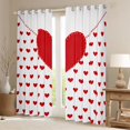 thumbnail image 2 of Manfei Love Heart Print Curtains Pack of 2 (42x84 Each) for Boys Girls,Red White Curtains Blackout,Happy Valentine's Day Bedroom Curtains,Breathable Home Decor, 2 of 6