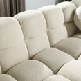 thumbnail image 5 of Modern Cloud Sofa, Black Boucle Fabric, Deep Seat Loveseat with 2 Pillows (Beige, 2seater), 5 of 9