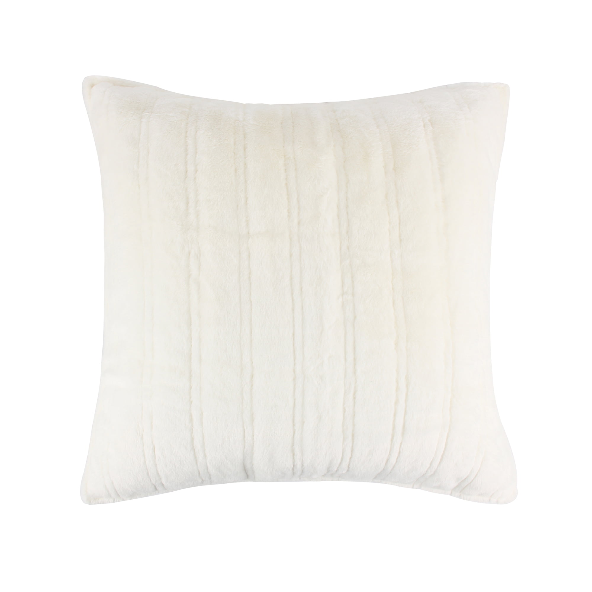 Levtex Home Faux Fur Euro Sham Ivory 26 x 26 in. Polyester Faux Fur