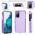 thumbnail image 6 of for Samsung Galaxy S20 FE Crossbody Wallet Phone Case with Card Holder&Zipper, Back Flip Folio PU Leather Kickstand Card Slots Case for Women Girls, Double Magnetic Clasp Shockproof Cover,Lightpurple, 6 of 8