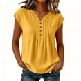 thumbnail image 6 of Sheghy Cotton Tank Top Women 100%Cotton Linen Blend Sleeveless Tee, Casual Fashion Summer Tank Top Yellow XXL, 6 of 9