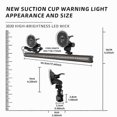 thumbnail image 4 of Car LED Emergency Strobe Light Bar Flash Patterns Traffic Warning Hazard Auto Flash Parking Signal Windshield Waterproof 12V 24V, 4 of 5