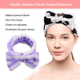 thumbnail image 4 of Diademas con lazo Qarigey banda elástica para la cabeza Raya blanca morada, 4 of 6