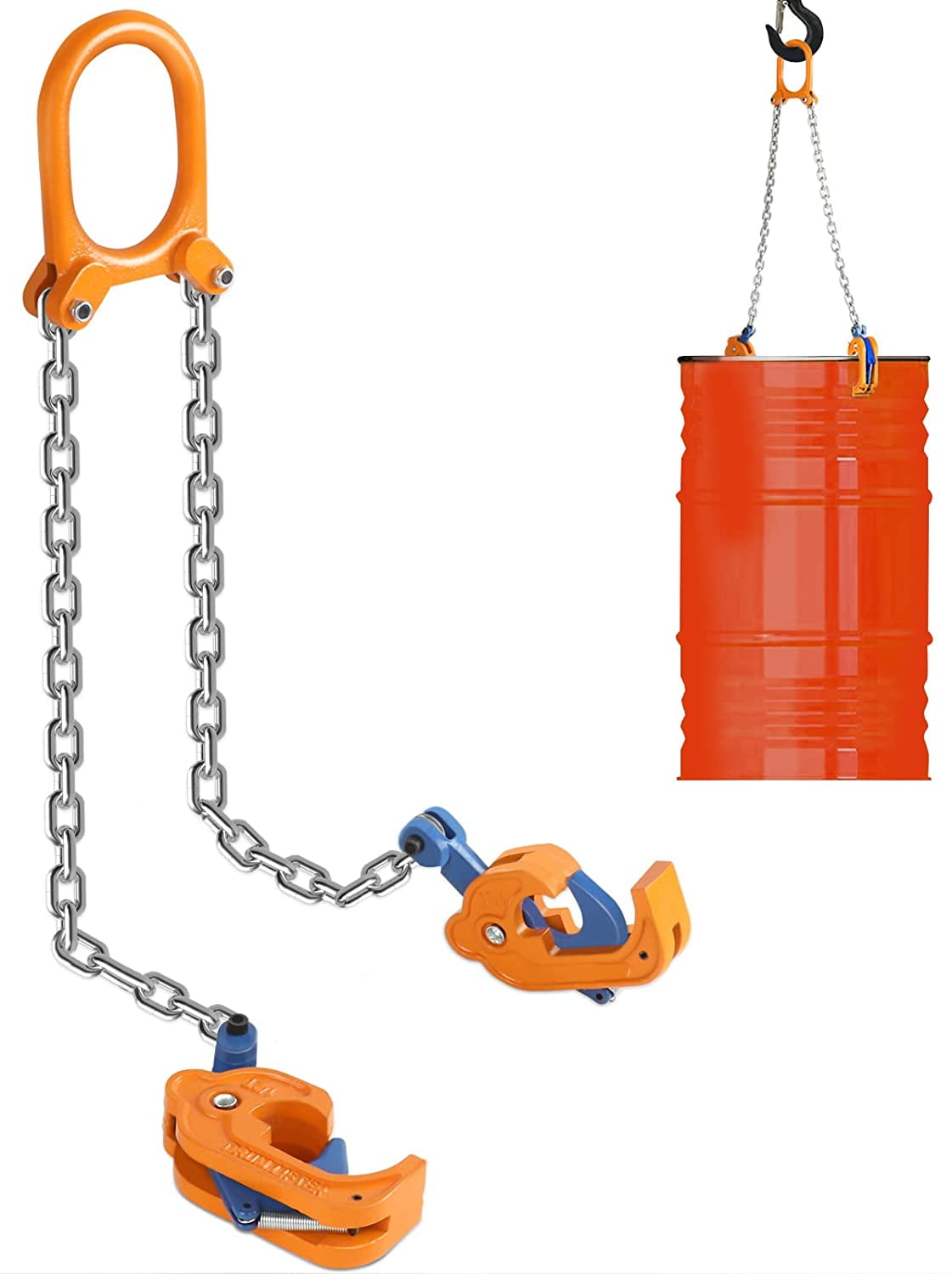 Chain Drum Lifter 1323 LBS Load Capacity Barrel Lifter with G80 Lifting