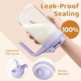 thumbnail image 4 of Breast Milk Pitcher, Mason Jar 32 oz, Heavy Duty Wide Mouth Jar with Purple Flip Cap Lid and Pour Spout, Formula Pitcher Airtight Seal for Freshness and Convenience, Great for Cold Beverages, 4 of 6