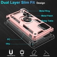thumbnail image 2 of Samsung Galaxy A51 Case, with HD Screen Protector, Dual Guard Protection Series Case with Portable Magnetic Ring Stand for Samsung A51, Rose Gold, 2 of 15