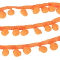 thumbnail image 1 of fastboy Add Touch Of Elegance To Sewing Projects Multiple Colors Available Pom Trim Ball Fringe Ribbon Fluorescent Orange, 1 of 6