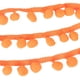 thumbnail image 1 of Cinta con flecos de bola Billuyoard Adorno Pompones 5 yardas Naranja fluorescente, 1 of 6