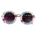 thumbnail image 2 of Aojekbee Kids Girls Boy Sunglasses Lightweight Beaded Frame Sun Protection Glasses for Toddler Outdoor Jewelry Accessories, 2 of 6
