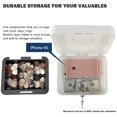 thumbnail image 4 of Medium Cash Box with Money Tray,Small Safe Lock Box with Key,Cash Drawer,7.87"x 6.30"x 3.54" White Medium-White, 4 of 6