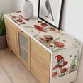 thumbnail image 4 of Gnomes Mushroom Table Runner - 48 Inch Long, Kitchen Dining Table Runner Dresser Scarves, Farmhouse Vintage Leaves Plants Butterfly Farmhouse Decor for Coffee Tables Wedding Party Banquet, 4 of 8