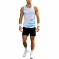 thumbnail image 6 of CONFREE Mens 2 Peice Workout Shorts Sets Casual Men's Jogging Tracksuit Set Graphic Tops Shorts Athletic Track Suit for Men, 6 of 7