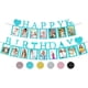 thumbnail image 1 of Banderas colgantes para fotos de cumpleaños de 16 años con hilo, decoración en oro rosa, plata y negro, suministros para fiestas, 1 of 5
