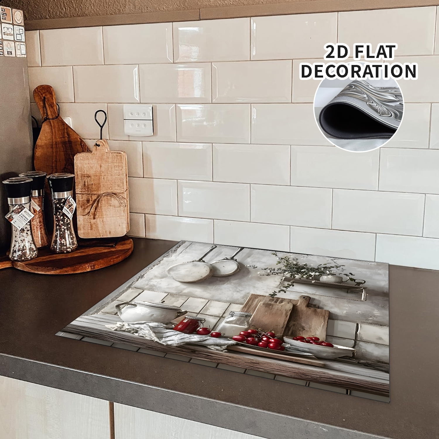Heat-Resistant Glass Stove Top Cover– 28.5x20.5 Inch Electric Stove Protector, Scratch-Resistant, Expands Counter Space, Stylish Kitchen Decor