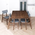 thumbnail image 6 of Brooks Modern Solid Wood Walnut 5 Piece Dining Room & Kitchen Set, 6 of 6