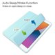 thumbnail image 2 of Funda de cuero con tapa trasera de acrílico transparente y TPU para iPad 10.2, con tapa horizontal, soporte plegable triple, portalápices y función de suspensión/activación (azul), 2 of 5