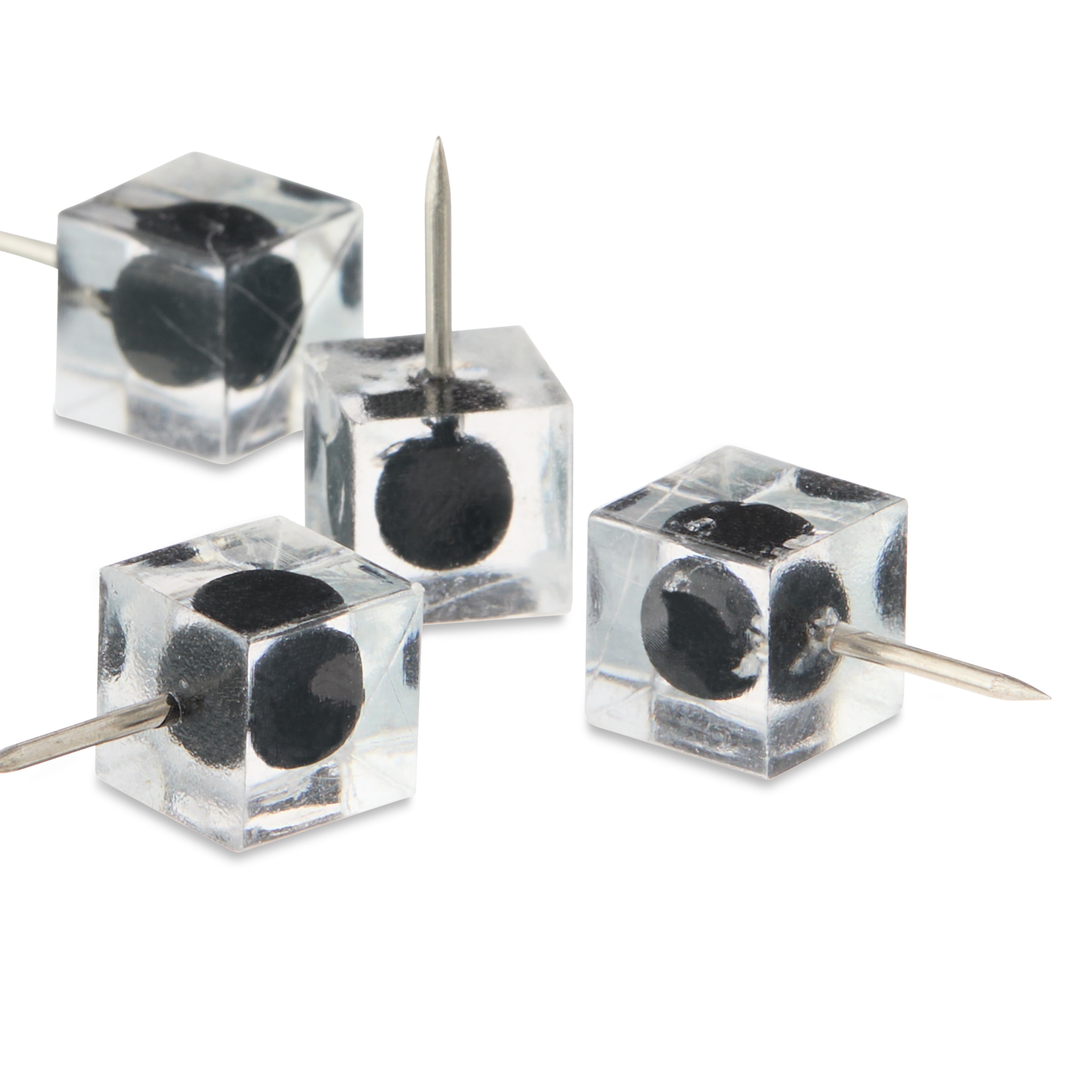 Pen + Gear Square Pushpins for Walls & Bulletin Boards , Black, Pack of 30