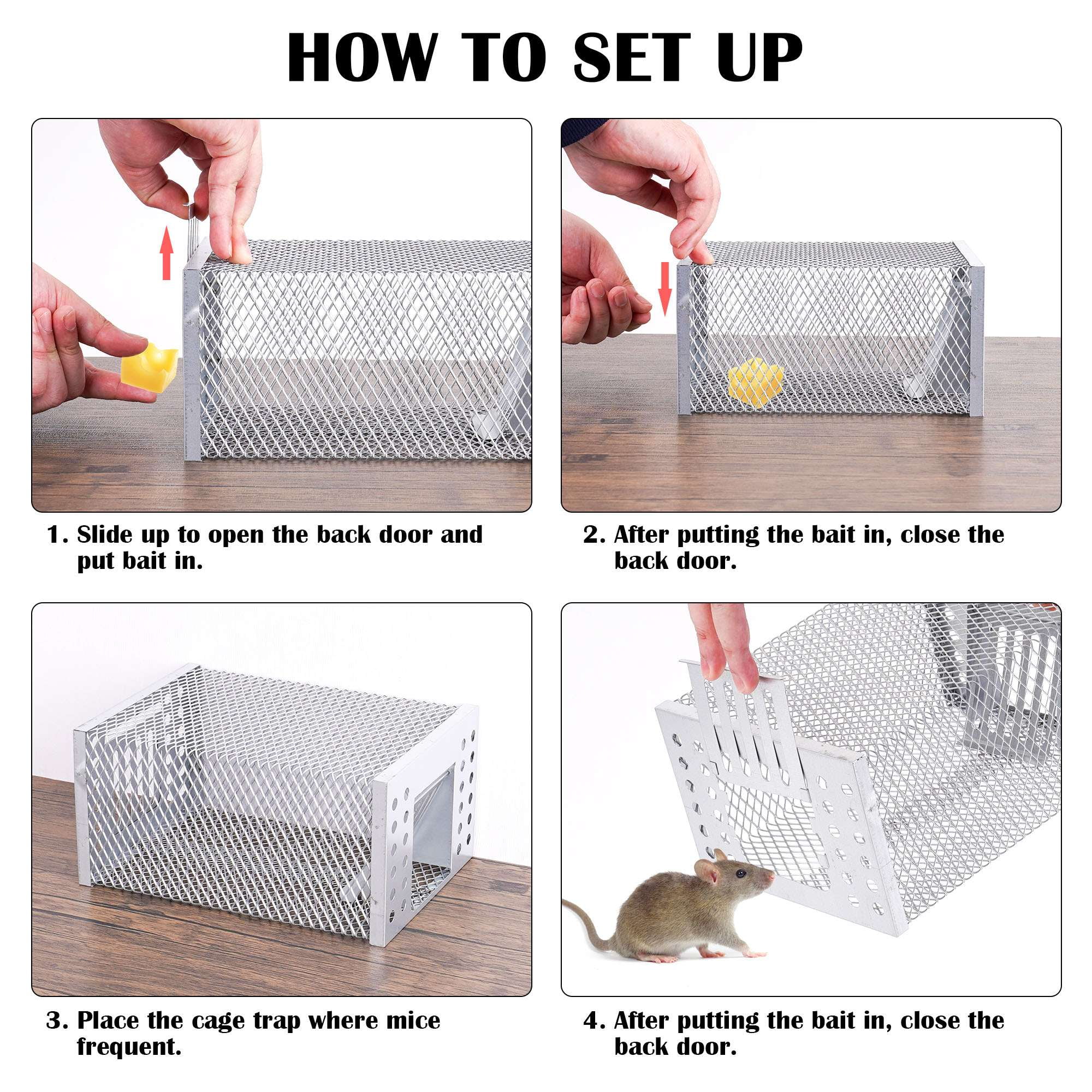 Deago Automatic Continuous Rat Trap Cage – Humane Live Mouse & Rodent Catcher for Indoor & Outdoor Use