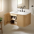 thumbnail image 5 of Zia 30" Wall-Mount Bathroom Vanity with Marble Sink in Natural, 5 of 11