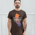thumbnail image 3 of Tee Hunt The Great California Exodus T-Shirt Leaving California Men's Tee, Brown, 3X-Large, 3 of 5