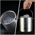 thumbnail image 3 of Stainless Steel Ice Bucket Cubes Wine Cooler for Bottle Cooling with Cover, 3 of 6
