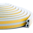 thumbnail image 1 of Burlete de espuma autoadhesivo para puertas y ventanas, burlete para interiores, 9 mm x 6 mm x 19,6 pies, 1 of 7