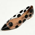 thumbnail image 2 of FSJ Women Pointed Toe Flats, Transparent PVC Slip On Shoes with Colorful Polka Dots, Low Heels for Casual Wear Size 6.5 Black, 2 of 4