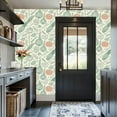 thumbnail image 3 of Modern Peel and Stick Wallpaper 17.7in x 9.8ft Vintage Vegetable Pumpkin Onion Tomato Herbs Pastel Colors Wall Mural Self-Adhesive Removable Wall Paper for Kitchen Cabinet Renter Friendly, 3 of 8
