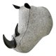 thumbnail image 1 of Decoración de pared con cabeza de animal en 3D para colgar en la pared, ideal para habitación infantil y sala de estar. Rhino 23x27cm, 1 of 9