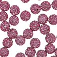 thumbnail image 1 of 100pcs 10mm Fuchsia Rhinestones Pave Disco Ball Clay Beads, Polymer Clay Rhinestone Beads Round Charms Crystal Diamond Beads for Bracelet Necklace Ear, 1 of 5