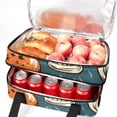thumbnail image 5 of Bowling Insulated Double Layered Lunch Bag | Large Capacity Two Compartment Meal Bag | Hand Carry Refrigerated Lunch Bags, 5 of 6