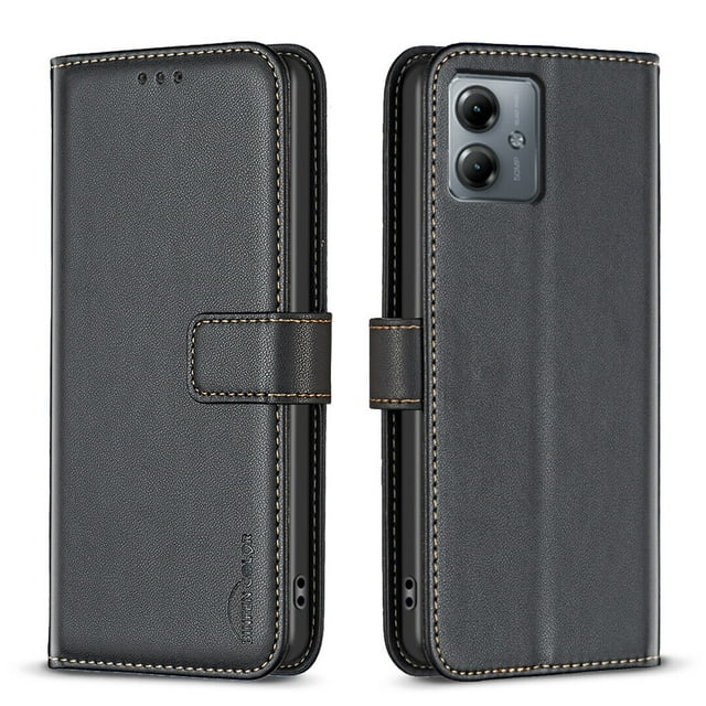 Compatible with Motorola Moto G14 Wallet Case with Card Slots Magnetic Closure Flip Folio Cover