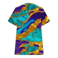 thumbnail image 5 of Qiopertar Blouse à Manches Courtes à Fermeture Éclair Dégradée pour Femmes en Solde à Moins de 5$ en Solde, 5 of 5