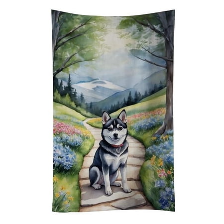 Alaskan Klee Kai Spring Garden Kitchen Towel