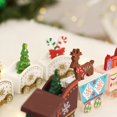 thumbnail image 3 of EIMELI Christmas Train Decoration Mini Christmas Train Wooden Railway Christmas Decoration Xmas Party Table Decoration Christmas Tree Reindeer Decoration, 3 of 6