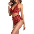 thumbnail image 2 of Traje de baño de cintura alta 2 piezas Nikou para mujer con cuello halter, 2 of 6