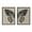 Dark Gray, variant on Kate and Laurel Sylvie Boho Butterfly Watercolor Diptych Neutral Linen Framed Canvas Wall Art Set by The Creative Bunch Studio, 2 Piece Set 23x33 Gold