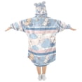 thumbnail image 2 of Wearable Blanket with Sleeves and Pocket Oversized Hooded Sweatshirt 3-14 YR Cute Cat Pattern S, 2 of 7