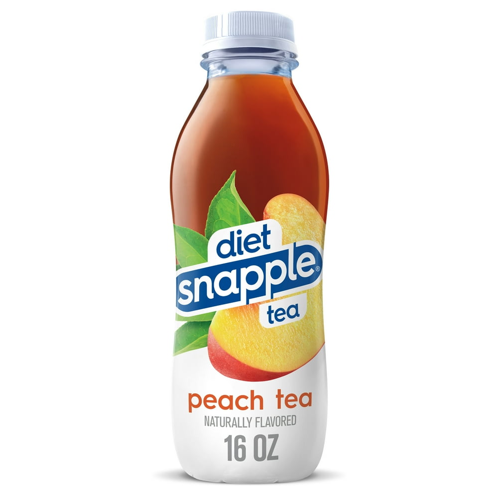 Diet Snapple Peach Tea, 16 fl oz recycled plastic bottle