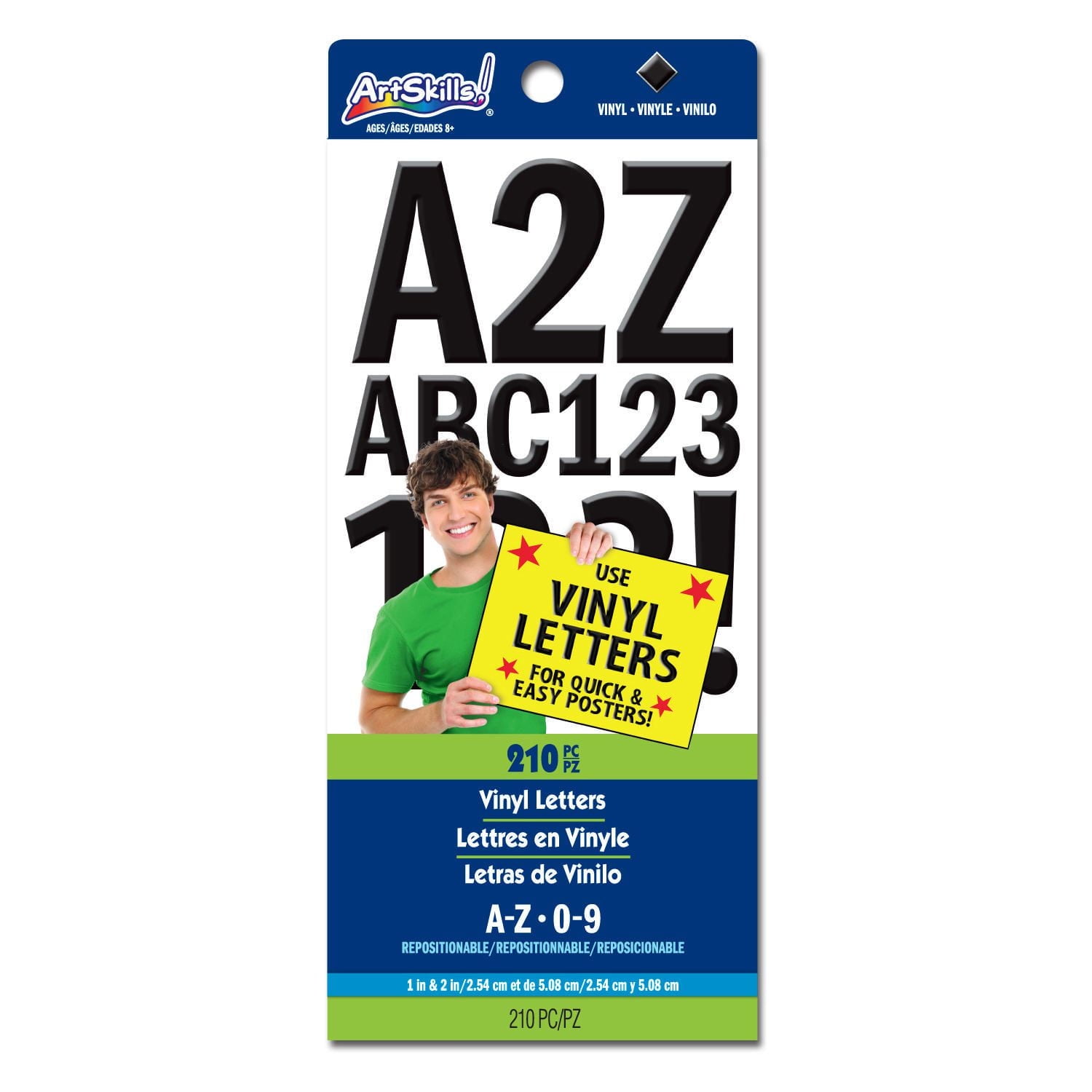 Lettres en vinyle ArtSkills pour des affiches rapides et faciles 210 pièces