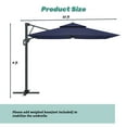 thumbnail image 2 of Boyel living Aluminum and Steel Cantilever LED Outdoor Patio Umbrella Navy Blue, 2 of 12
