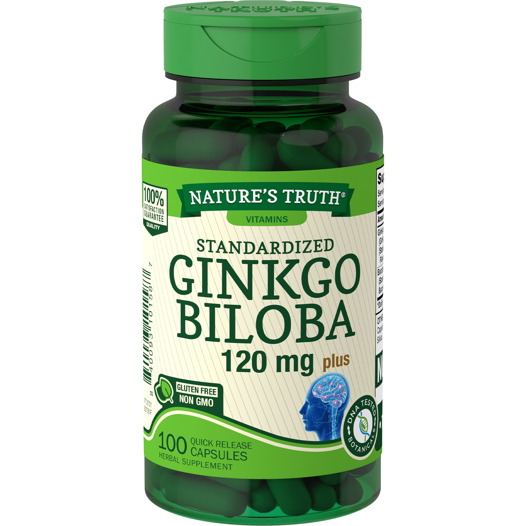 Ginkgo Biloba 120mg 100 Capsules Plus Bacopa Monnieri