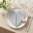 thumbnail image 5 of REGALWOVEN 6 Pack Cloth Napkins, Striped Washable and Reusable Table Dinner Napkins for Restaurant, Weddings, Events, and Parties Gray White 24x16inch, 5 of 6