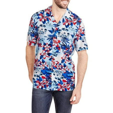 George - Big Men's Rayon Hawaiian Shirt - Walmart.com