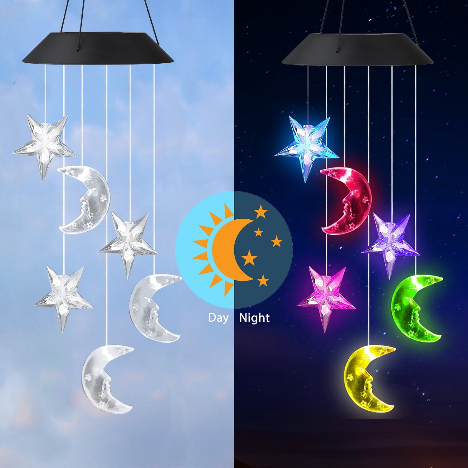 Gifts for mom Yard Decorations Solar Light MEIHONG Solar Wind Chime Outdoor Solar Butterfly Wind Chime Lights Butterfly Solar Wind Chimes Changing Colors Memorial Mobile Wind Chimes Outdoor 