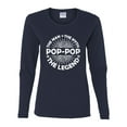 thumbnail image 2 of Wild Bobby, Pop-Pop Man Myth Legend Funny Dad Uncle Papa Granpa Dad Gift, Father's Day, Women Graphic Long Sleeve Tee, Navy, Medium, 2 of 4