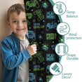 thumbnail image 3 of Blackout Kids Curtains,Neon Games Element Black Pattern Childrens Insulated Curtains Set Of 2,Bedroom Essentials,Toddler Room Decor 52"x63", 3 of 5